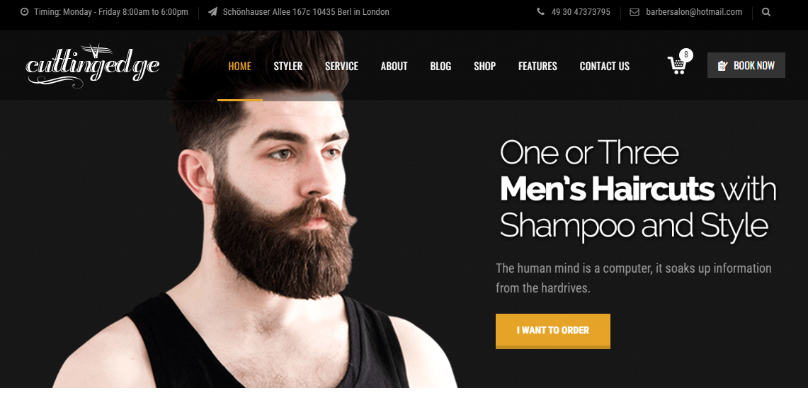 Barbershop Website Template Examples, barber shop website template